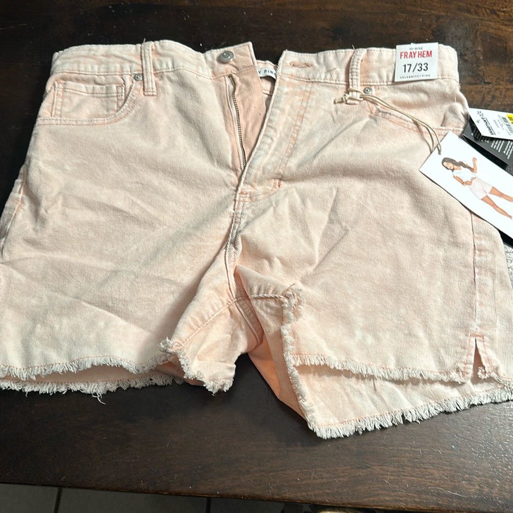 Celebrity pink brand corduroy light pink high-rise shorts(women’s)
